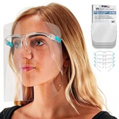 TCP Global Salon World Safety Face Shields with Glasses Frames (P