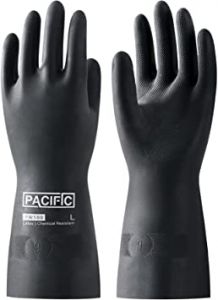 PACIFIC PPE Latex Chemical Resistant Gloves, Heavy Duty Industria