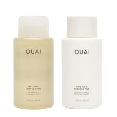 OUAI Fine Shampoo and Conditioner Set - Sulfate Free Shampoo and 