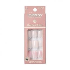 KISS imPRESS No Glue Mani Press On Nails, Bare But Better, Effort