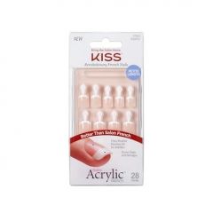 KISS Salon Acrylic, Press-On Nails, Nail glue included, 'Cru
