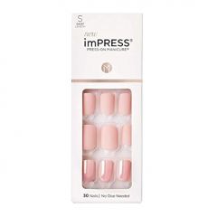 KISS imPRESS No Glue Mani Press On Nails, Design, 'Keep in T