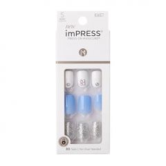 KISS imPRESS No Glue Mani Press On Nails, Design, I'd Rather