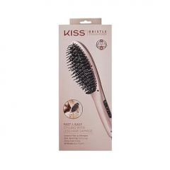 KISS Bristle Hair Straightener Heat Brush, Digital Temperature Co