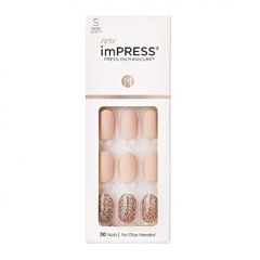 KISS imPRESS No Glue Mani Press On Nails, Design, Evanesce',