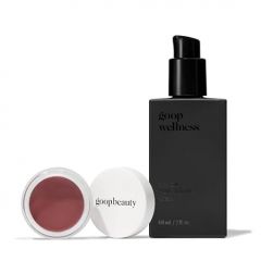 goop Beauty Cream Blush and Massage Oil Bundle | 0.5 oz Soft Berr