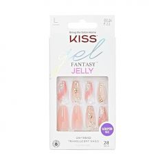 KISS Jelly Fantasy Press On Nails, Nail glue included, 'Jell