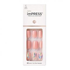 KISS imPRESS No Glue Mani Press On Nails, Design, Miracle', 