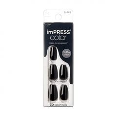 KISS imPRESS No Glue Mani Press On Nails, Color, 'All Black&