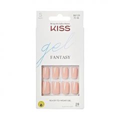 KISS Gel Fantasy Press On Nails, Nail glue included, 'Midnig