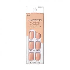 KISS imPRESS No Glue Mani Press On Nails, Color, 'Latte'