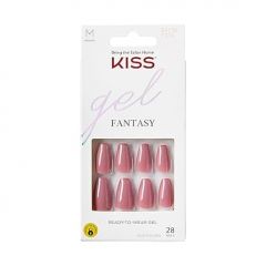 KISS Gel Fantasy Sculpted Long Fake Nails - Letter To Ur EX, Pink