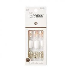 KISS imPRESS No Glue Mani Press On Nails, Design, Astound', 