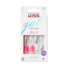KISS Gel Fantasy Press On Nails, Nail glue included, 'Fun &a