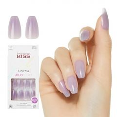 KISS Gel Fantasy Press On Nails, Nail glue included, 'Quince