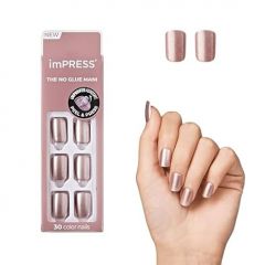KISS imPRESS No Glue Mani Press On Nails, Color, 'Champagne 