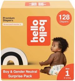 Hello Bello Premium Diapers, Size 1 (8-12 lbs) Surprise Pack for 