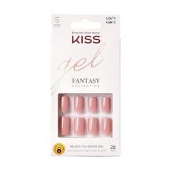 KISS Gel Fantasy Press On Nails, Nail glue included, 'Ribbon