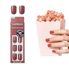 KISS imPRESS No Glue Mani Press On Nails, Color, Platonic Pink�