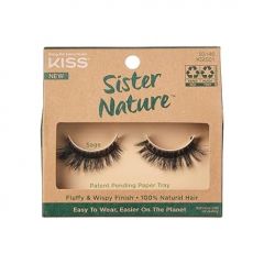 KISS Sister Nature False Eyelashes, 'Sage', 12 mm, 100%