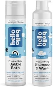 Hello Bello Baby Bubble Bath, Fragrance & Tear-free Shampoo &