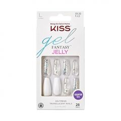 KISS Gel Fantasy Press On Nails, Nail glue included, 'Sweet 