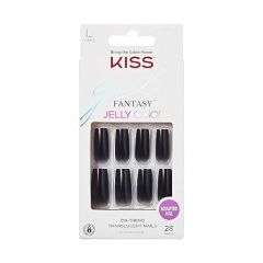 KISS Gel Fantasy Press On Nails, Nail glue included, 'Jelly 