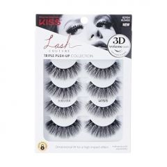 KISS Lash Couture Triple Push Up Collection Multipack, 3D Volume 