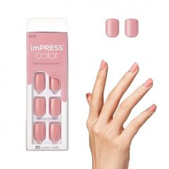 KISS imPRESS No Glue Mani Press On Nails, Color, Pretty Pink'