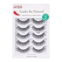 KISS Looks So Natural False Eyelashes Multipack, Lightweight &