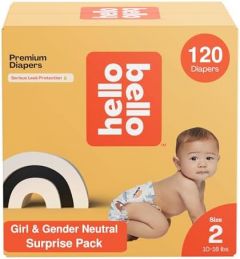 Hello Bello Diapers, Size 2 (10-16 lbs) Surprise Pack for Girls -