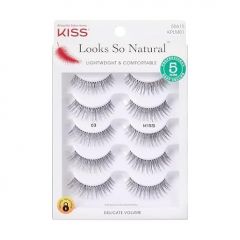 KISS Look So Natural False Eyelashes Multipack 03, Cruelty Free, 