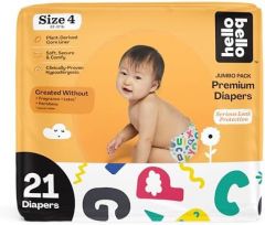 Hello Bello Premium Baby Diapers Size 4 I 21 Count of Disposeable