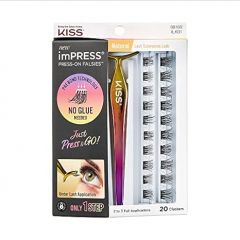 KISS imPRESS Falsies False Eyelashes, Lash Clusters, Natural'