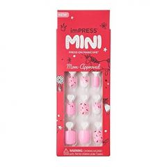 KISS imPRESS No Glue Mani Press On Nails, Mini Press-On Manicure 