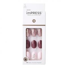 KISS imPRESS No Glue Mani Press On Nails, Design, 'Reset