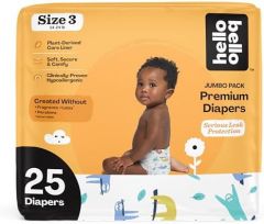 Hello Bello Premium Baby Diapers Size 3 I 25 Count of Disposable,
