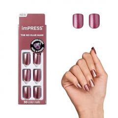 KISS imPRESS No Glue Mani Press On Nails, Color, Peanut Pink'