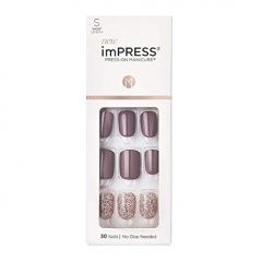 KISS imPRESS No Glue Mani Press On Nails, Design, Flawless',