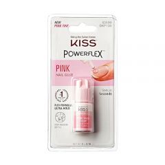 KISS PowerFlex Pink Nail Glue for Press On Nails, Ultra Hold Flex