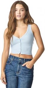 florence by mills Women's Sweet Solstice Ribbed Button Down 