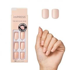 KISS imPRESS No Glue Mani Press On Nails, Color, Peevish Pink