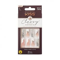 KISS Classy Press On Nails, Nail glue included, 'Stay Modish