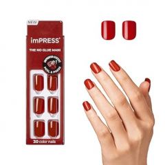 KISS imPRESS No Glue Mani Press On Nails, Color, Reddy or Not