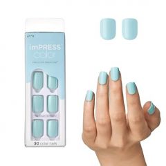 KISS imPRESS No Glue Mani Press On Nails, Color, 'Mint to Be