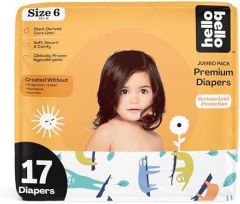 Hello Bello Premium Baby Diapers Size 6 I 17 Count of Disposable,