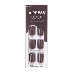 KISS imPRESS No Glue Mani Press On Nails, Color, 'Try Gray&#