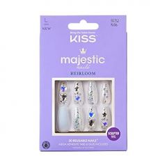 KISS Majestic Press On Nails, Nail glue included, 'Your Grac