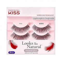 KISS Looks So Natural False Eyelashes Double Pack, Lightweight &a