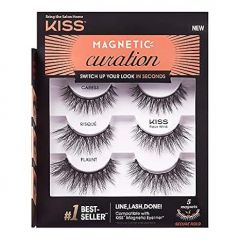 KISS Magnetic Curation False Eyelashes, 3 Pair with 5 Double Stre